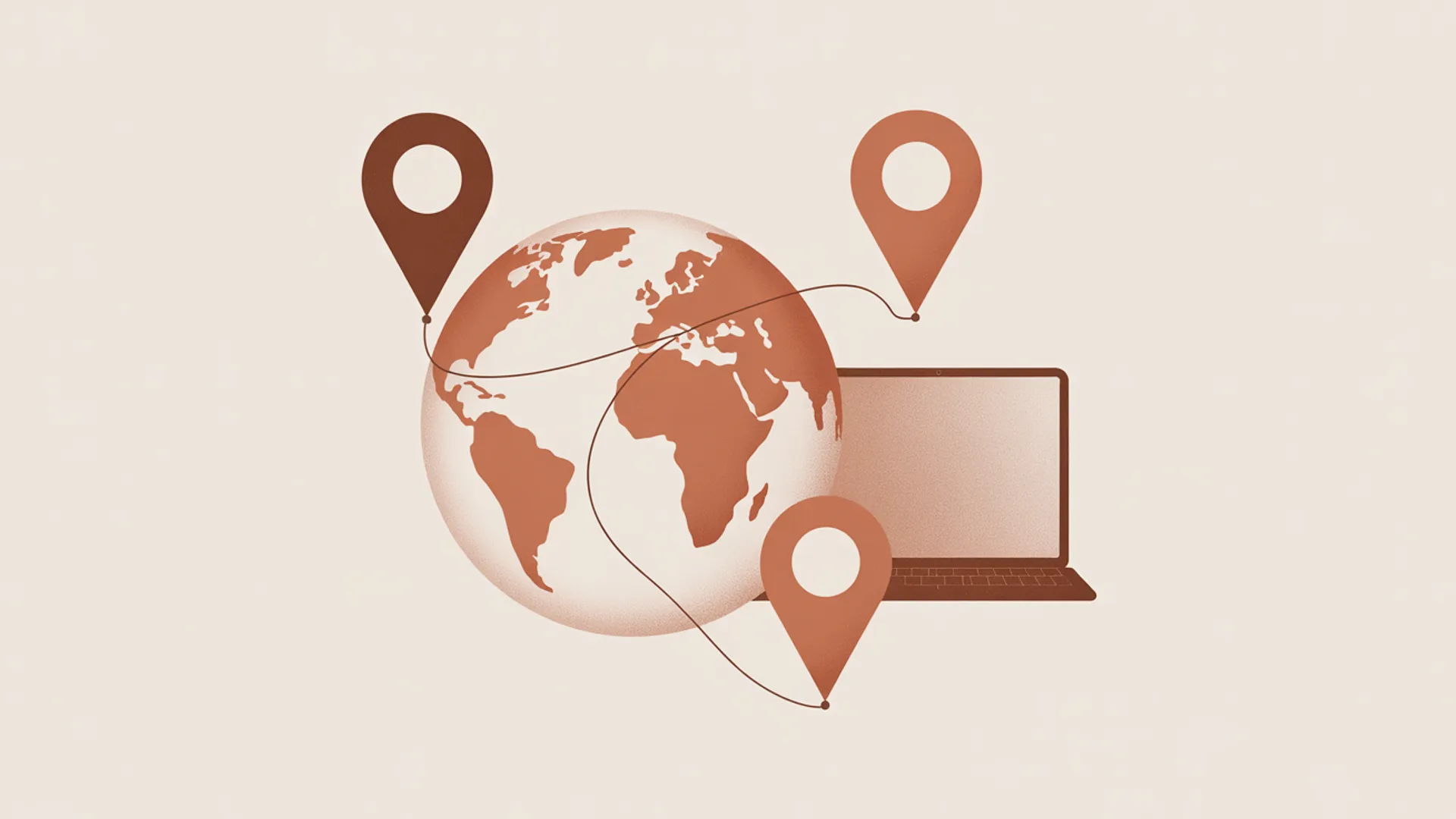 Minimal illustration of global mobility and remote work